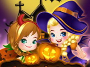 Storia di Halloween di Elsa e Anna