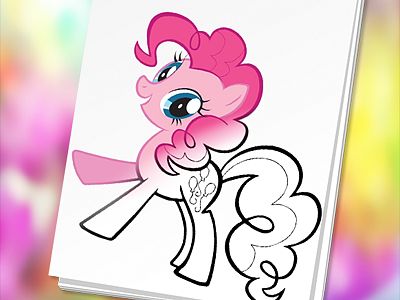 Libro da colorare con pony carini