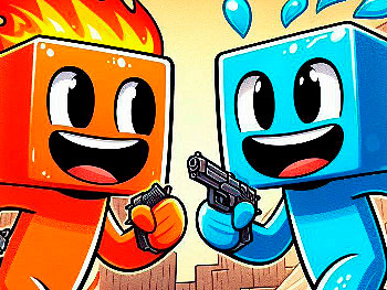 Blockman di fuoco e acqua