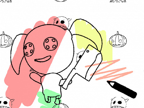 Gioco di disegno di schizzi di mostri