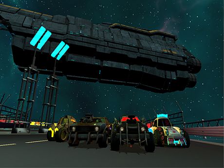 Acrobazia in auto sulla luna