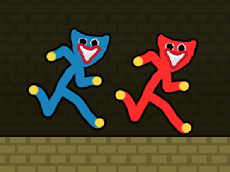 Stickman rosso e blu Huggy