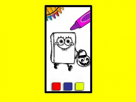 SpobgeBob Libro da colorare di Halloween