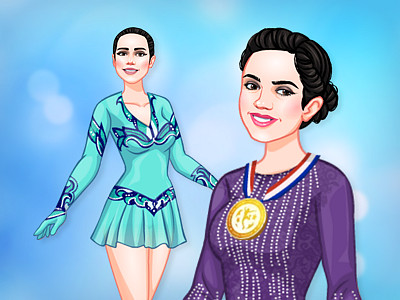 Le giovani pattinatrici artistiche Ellie e Jenny